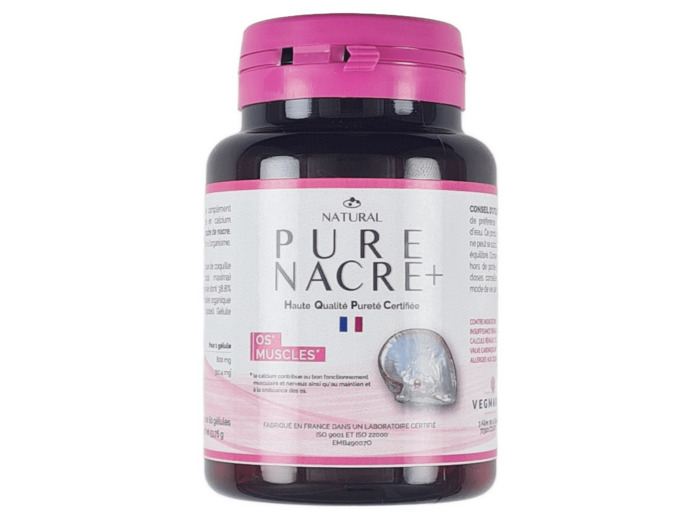 Pure Nacre+ Haute Qualité Pureté Certifié 60 Gélules