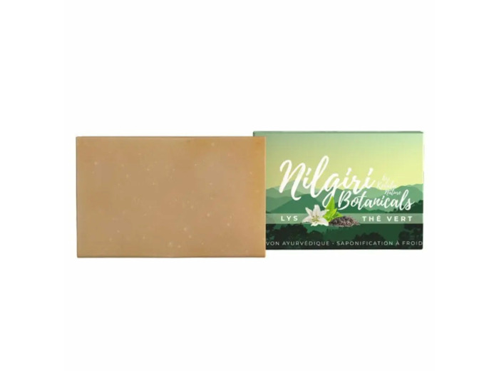 Savon Nilgiri-Thé Vert et Lys 115g– Savon Naturel –Kerala Nature