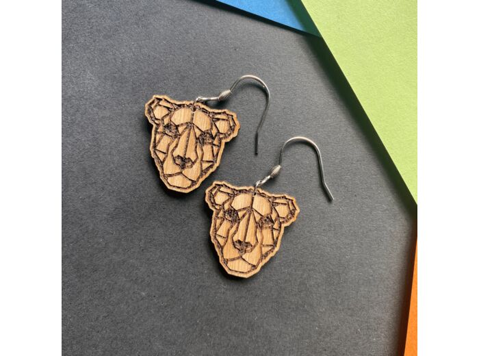 Boucles d'Oreilles Animal Lionne