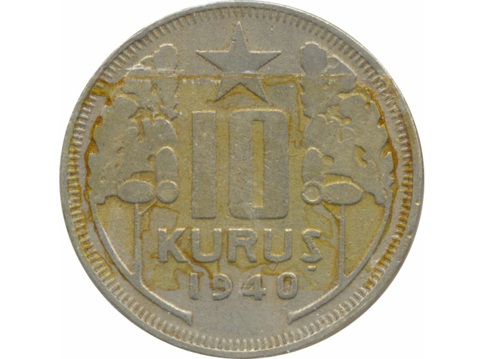TURQUIE 10 KURUS 1940 TB+
