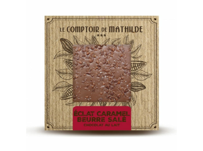 Tablette Éclat de caramel au beurre salé - Chocolat lait - 80G
