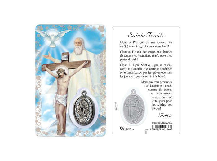 Carte-prière avec insertion STE TRINITE