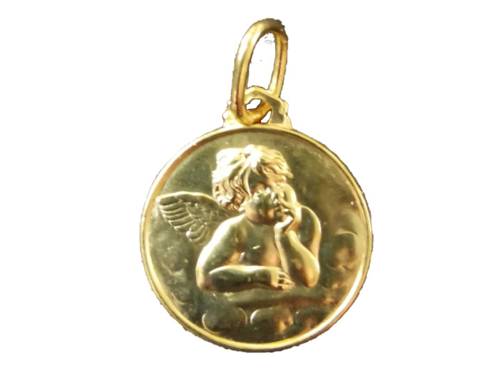 Médaille 16mm en Plaqué Or  - ANGE