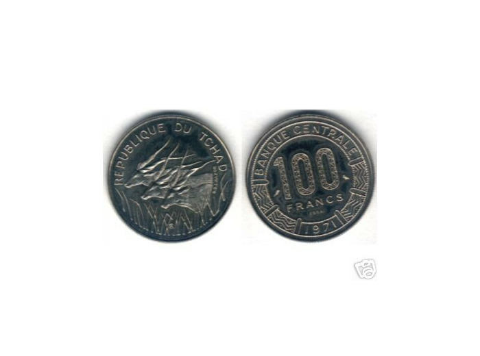 REPUBLIQUE DU TCHAD 100 FRANCS 1971 FDC ESSAI