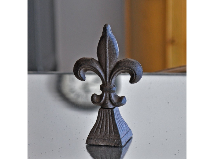 Presse papier fleurs de Lys Fonte 7x4x12cm