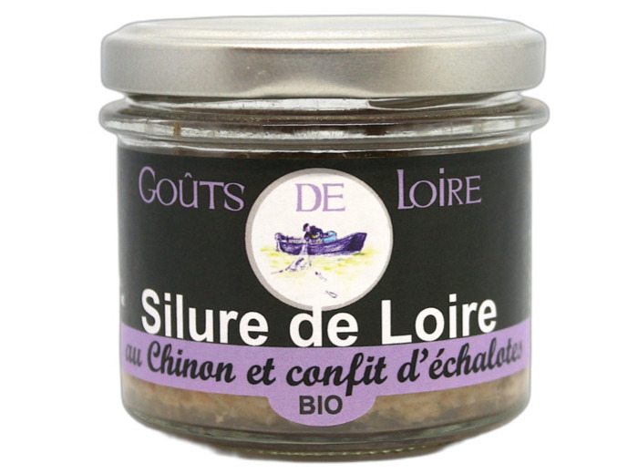 Rillettes de silure de Loire au Chinon et confit d'échalotes