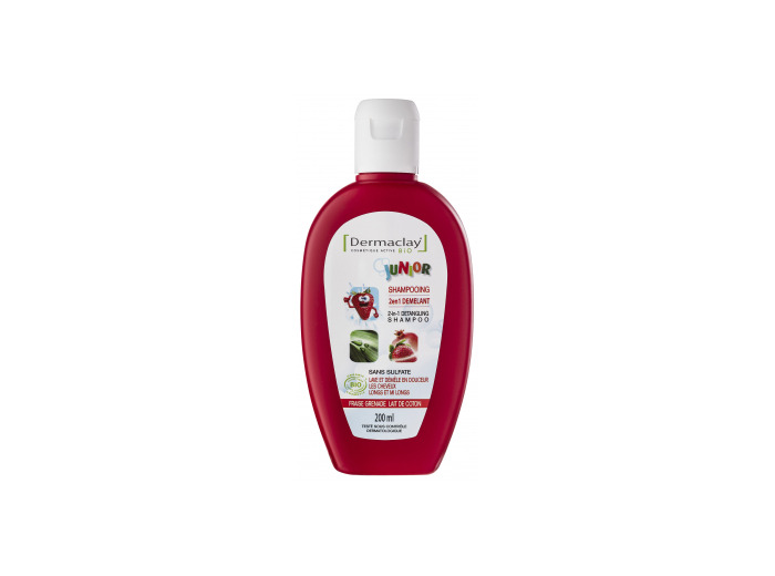 Shampooing Enfant 2 en 1 démêlant Fraise Grenade Lait de Coton 200ml