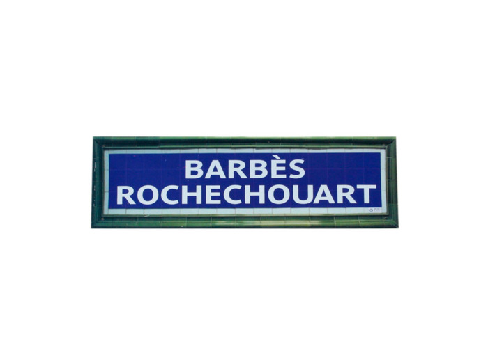 Plaque Métro Barbès