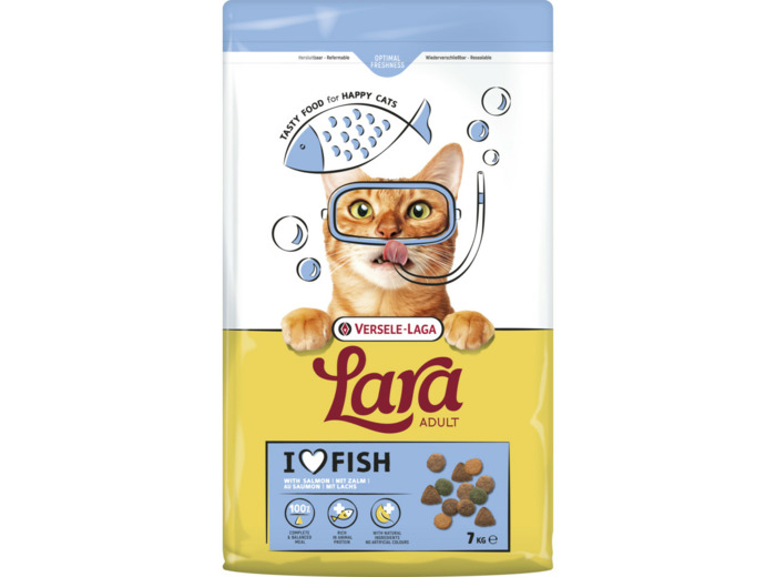 Croquettes LARA, Saumon pour chat adulte - 7KG