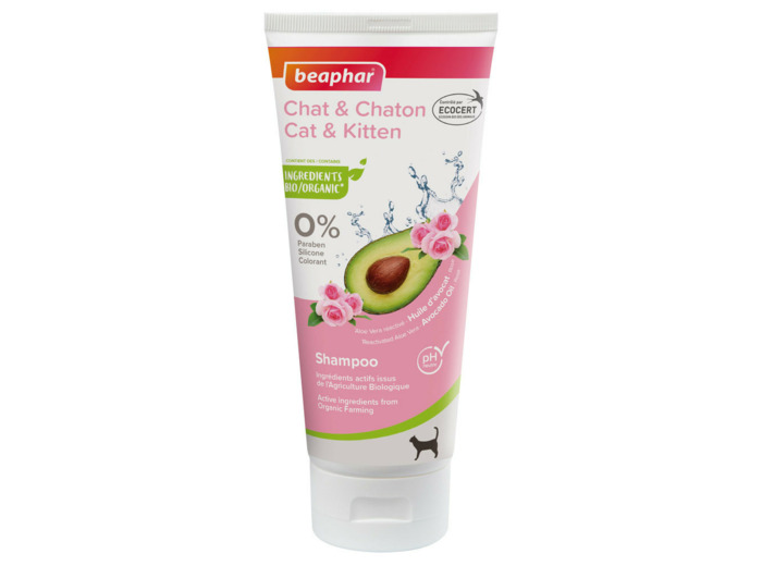 BEAPHAR,  Shampoing labellisé ECOCERT pour chat et chaton - 200ml