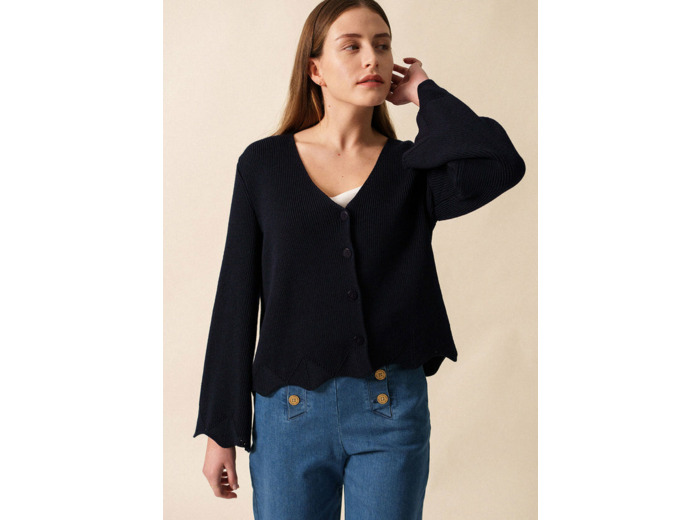 Gilet Les Menuires à détails ajourés