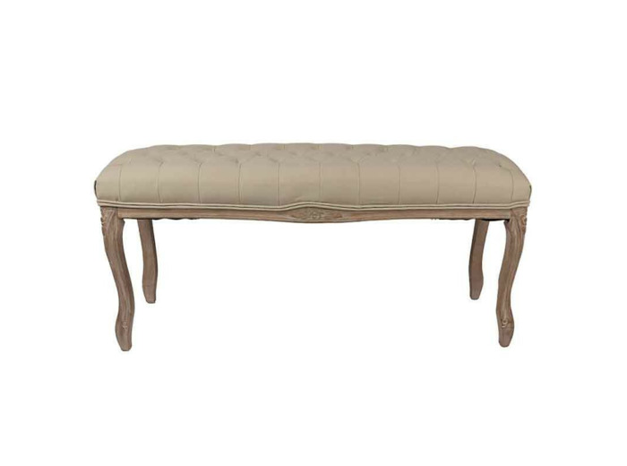 Banc bois beige marron 112x36x50cm