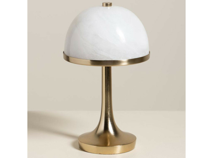 Lampe nomade aluminium Domus dorée 15x15x24cm