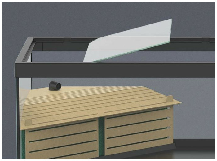 Vivarium, Tortum 75 (noir) - 75 x 36 x 25 cm