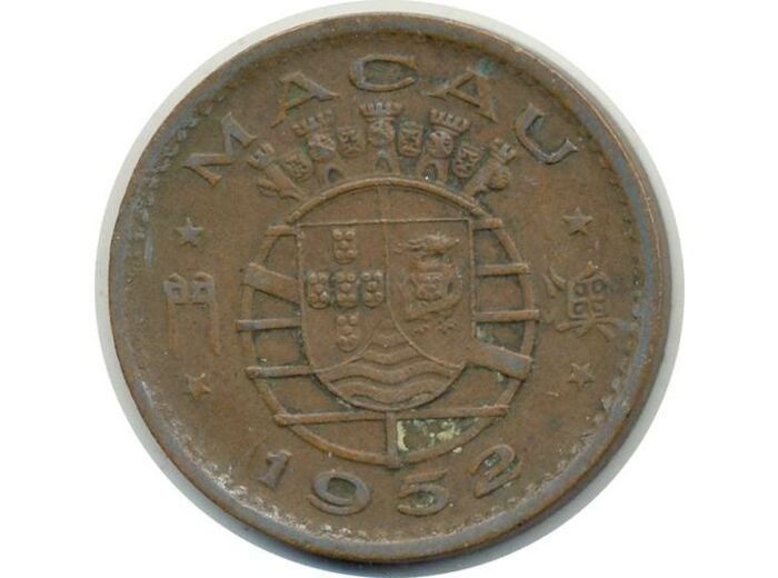 MACAU 10 AVOS 1952 TB+ (W2)