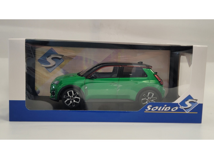 RENAULT 5 E-TECH 2024 VERT POP SOLIDO 1/18 BOITE D'ORIGINE NEUF
