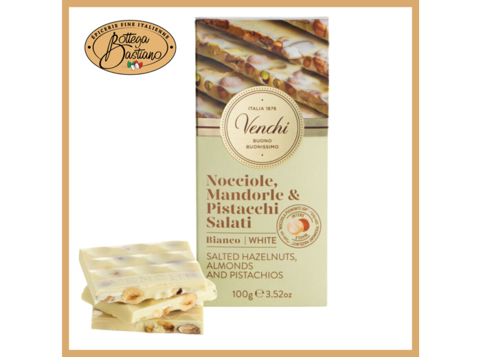 Tablette Chocolat Blanc Amande et Pistache 95g