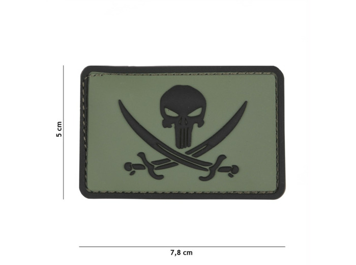 Patch 3D PVC Pirate Punisher (vert)