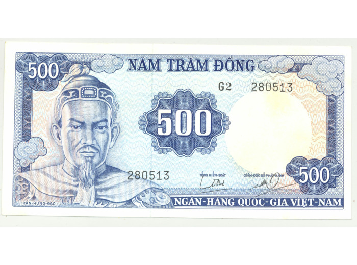 VIET NAM DU SUD 500 DONG ND (1966) SERIE G2 SPL (W23a)