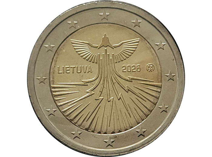 LITUANIE 2026 2 EURO INDEPENDANCE ENERGETIQUE UNC