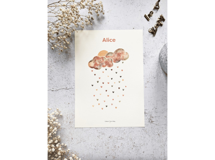 Affiche Mon nuage à coeurs