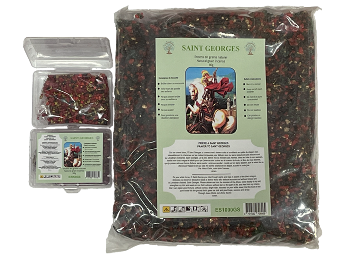 Encens en Grains Saint Georges - Boite transparente de 50gr