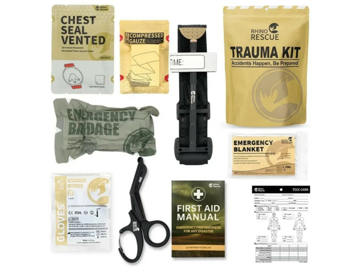 IFAK Rhino Rescue – Kit secours tactique compact 7 pièces