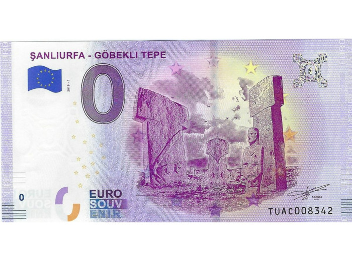 TURQUIE 2019-1 SANLIUFA GOBEKLI TEPE BILLET SOUVENIR 0 EURO TOURISTIQUE NEUF