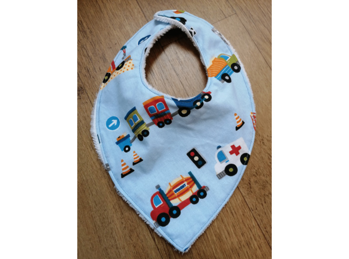 Bavoir bandana "véhicules"