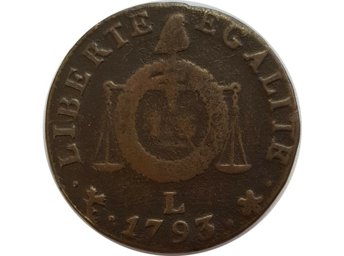 FRANCE 1 SOL AUX BALANCES 1793 L (Bayonne) 11gr08 TB