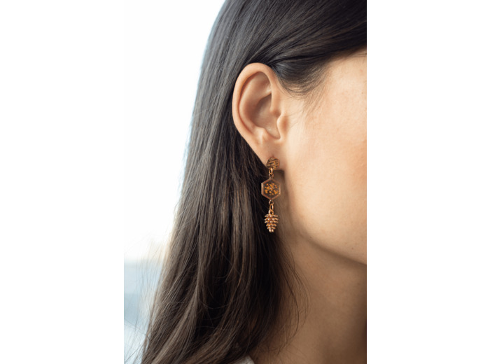Boucles d'oreilles "Pomme de pin"