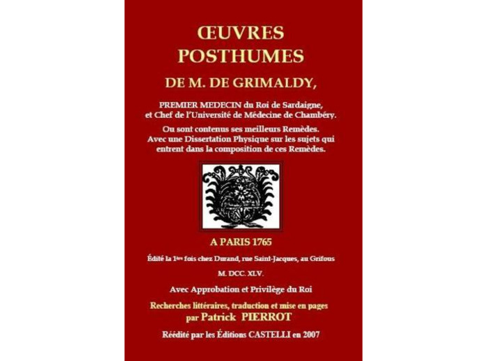 Œuvres Posthumes de M. De Grimaldy