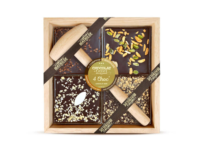 Chocolat A Casser 4 Choc Assortiment Noir 350G