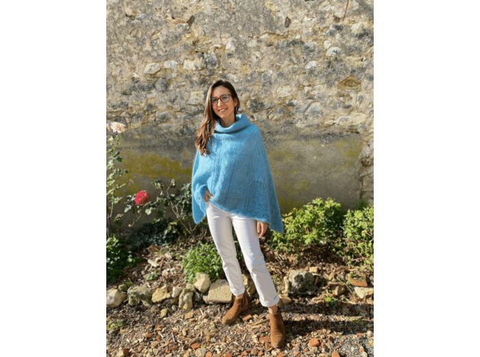 Poncho CALIN -  Bleu turquoise