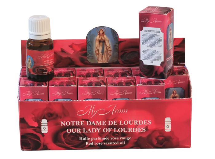 Flacon d'Huile Parfumée 10ml ND de Lourdes/Rose Rouge