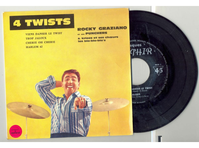 45 Tours ROCKY GRAZIANO "VIENT DANSER LE TWIST" / "CHERIE OH CHERIE"