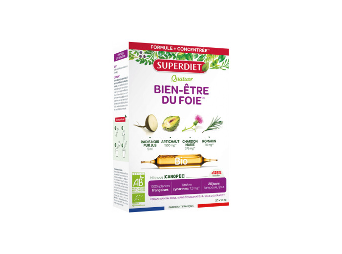 Quatuor Radis Noir Artichaut Chardon Marie Romarin 20 ampoules