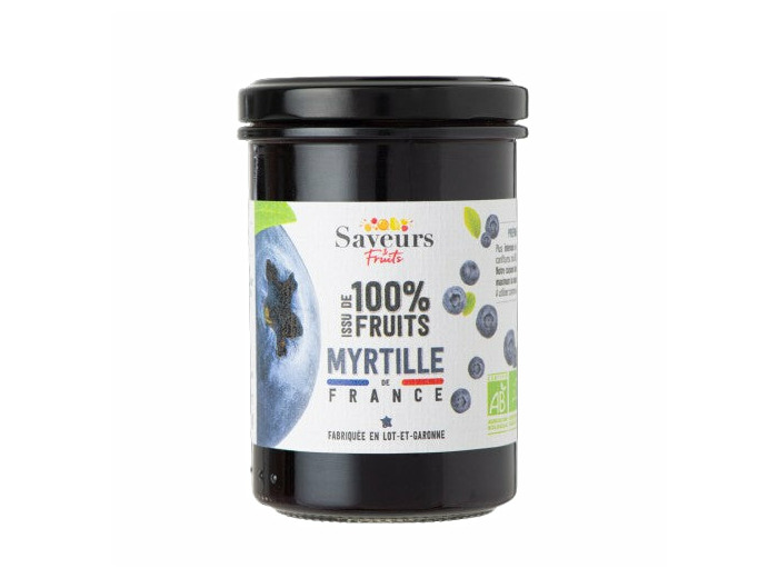 Préparation de Myrtilles aux Fruits Français 100% Fruits Bio-230g-Saveurs et Fruits