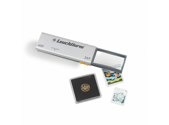 LOUPE DE POCHE EXTRACTIBLE A LED DUPLEX X3 ET X6 RECHARGEABLE 360730