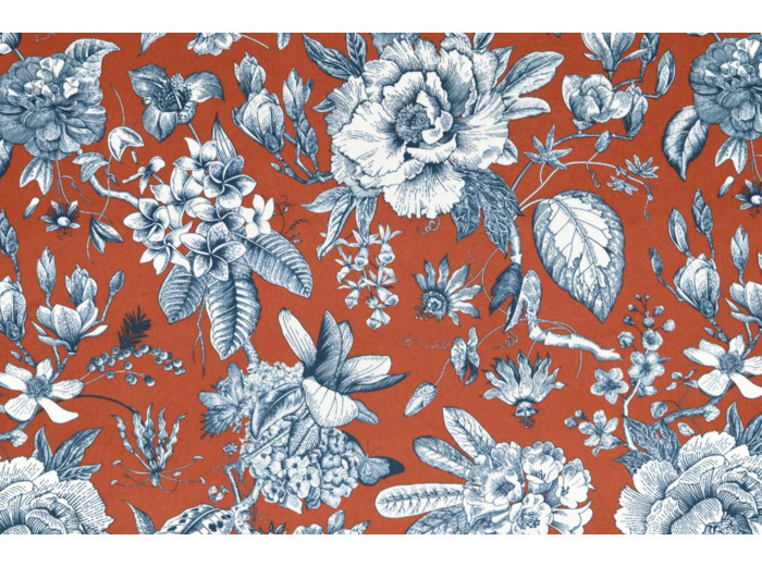 Velours Pivoine terracotta laize 140 cm 75000 tours au mètre
