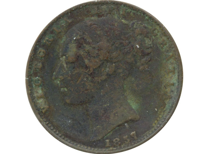 GRANDE BRETAGNE 1 FARTHING VICTORIA 1857 TTB