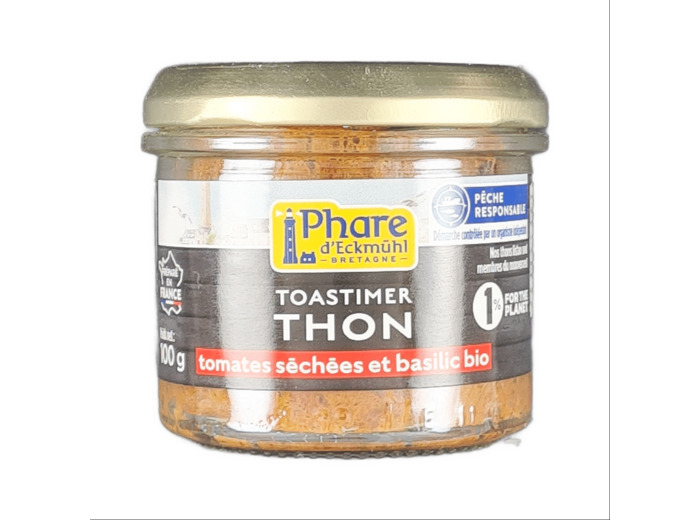 Tartinable Thon Tomates Séchées et Basilic Bio 100g