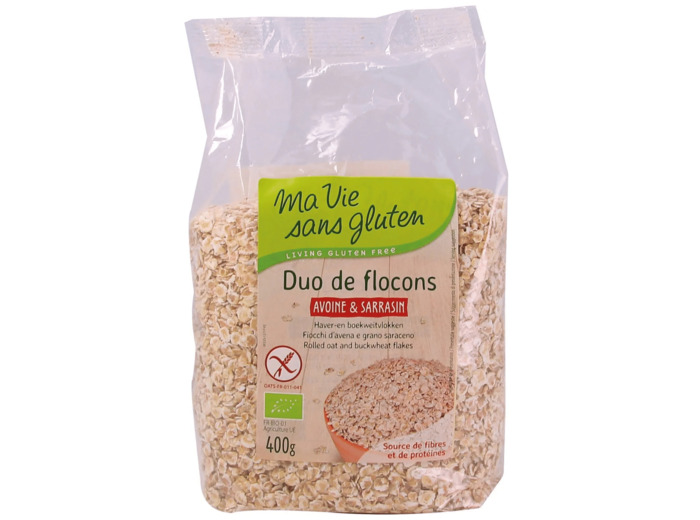 Duo bio de flocons Avoine et Sarrasin-40g-Ma vie sans gluten