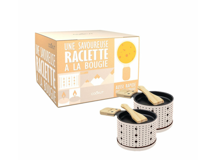 RACLETTE A LA BOUGIE POUR 2 PERSONNES crème
