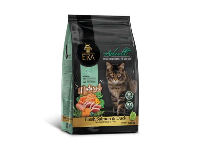 ERA Sans Céréales au Saumon et au Canard pour chats adultes - 1.25KG