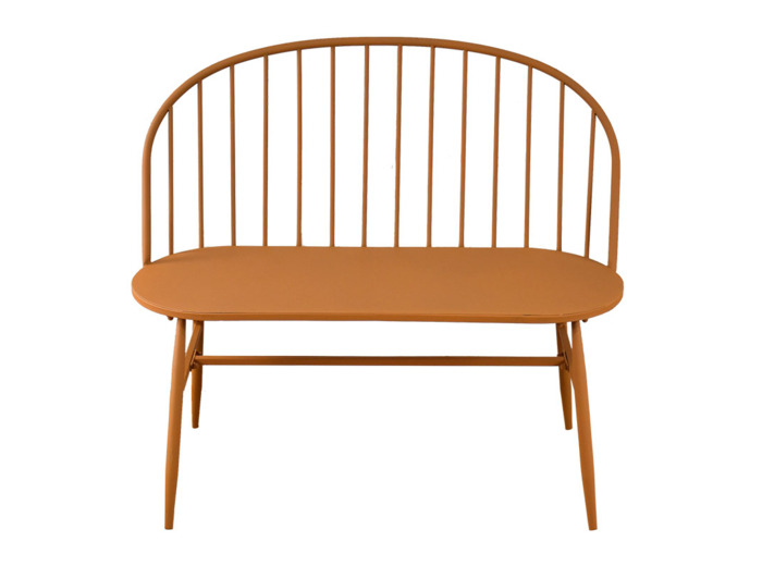 Banc de jardin fer rouille Love 100x50x86cm