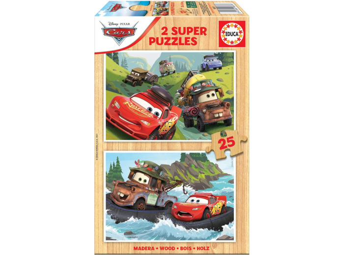 Educa - Puzzle Enfants 2x25 Cars, Puzzle pour Enfants