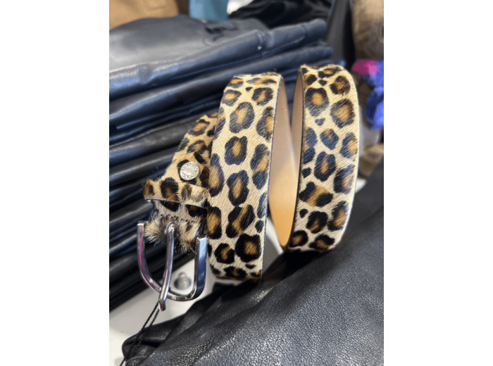 CTF 55 Ceinture femme cuir imprimé leopard