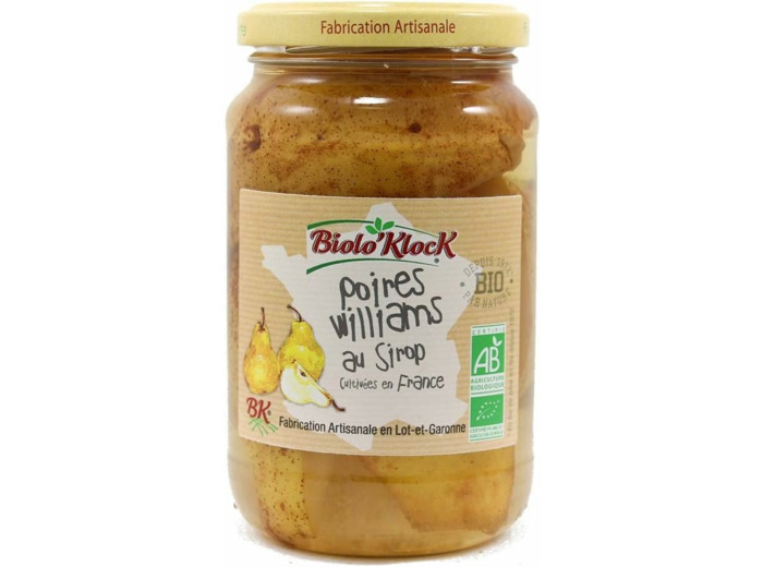 Poires au sirop 200g ne Bioloklock