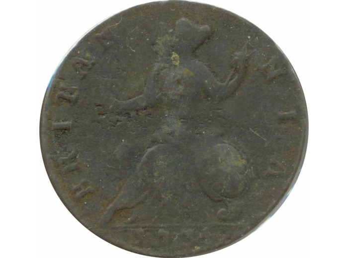 GRANDE BRETAGNE 1/2 PENNY GEORGES II 1734 TB+